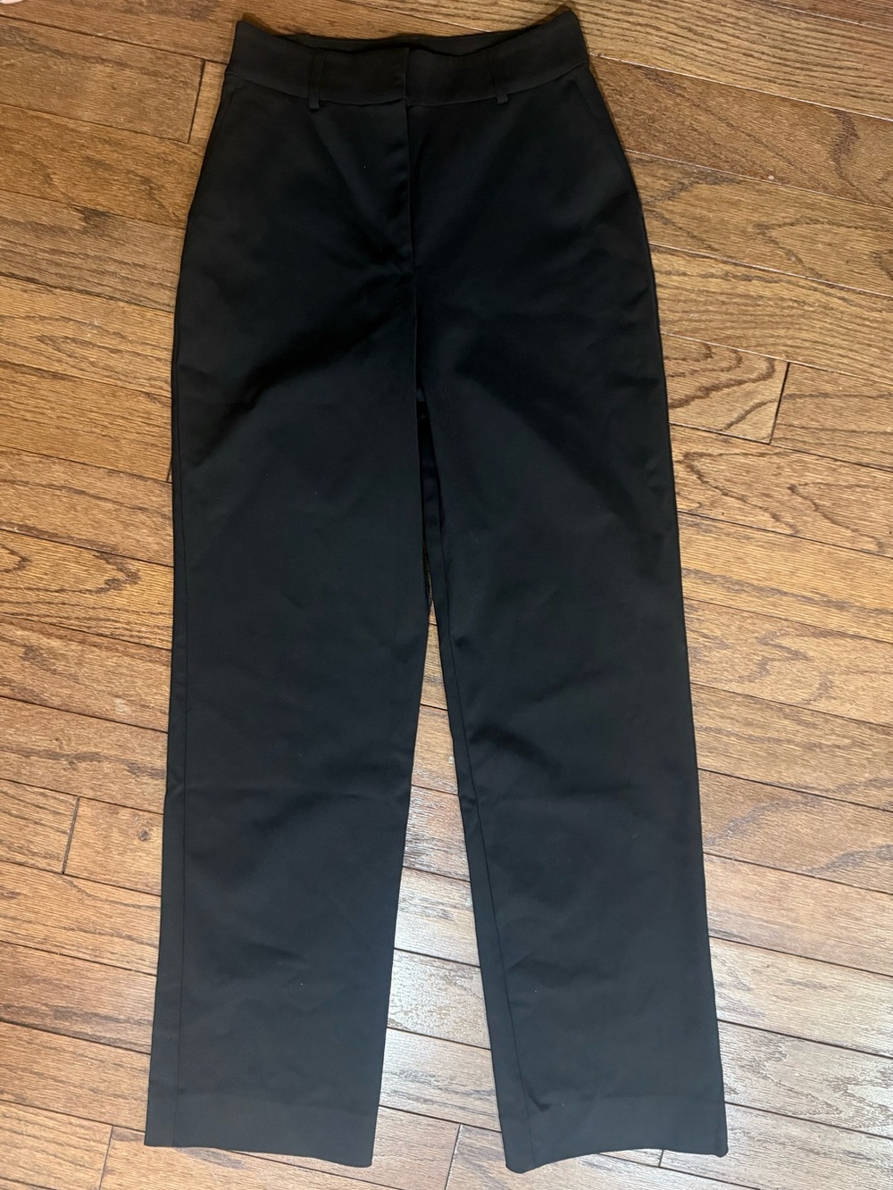 Boston Proper Black Womens Straight-Leg Dress Trousers